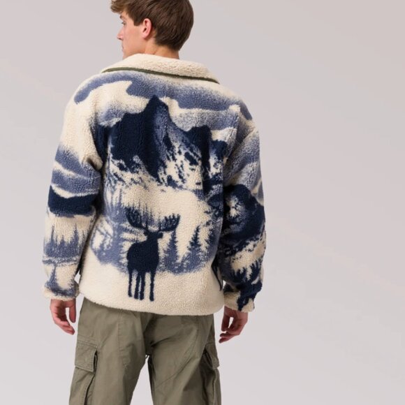 NWT Parks Project Acadia Moose Full Zip High Pile Fleece XXL - Picture 4 of 6